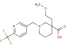 3-(2-methoxyethyl)-1-{[6-(trifluoromethyl)-3-pyridinyl]methyl}-3-piperidinecarboxylic acid