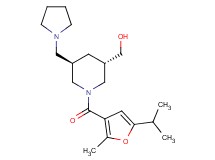 [(3S*,5R*)-1-(5-isopropyl-2-methyl-3-furoyl)-5-(1-pyrrolidinylmethyl)-3-piperidinyl]methanol
