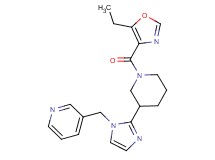 3-[(2-{1-[(5-ethyl-1,3-oxazol-4-yl)carbonyl]-3-piperidinyl}-1H-imidazol-1-yl)methyl]pyridine
