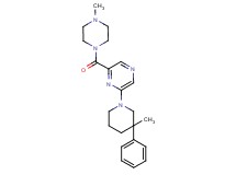2-(3-methyl-3-phenylpiperidin-1-yl)-6-[(4-methylpiperazin-1-yl)carbonyl]pyrazine