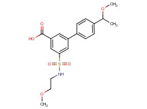 4'-(1-methoxyethyl)-5-{[(2-methoxyethyl)amino]sulfonyl}biphenyl-3-carboxylic acid