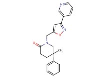 5-methyl-5-phenyl-1-[(3-pyridin-3-ylisoxazol-5-yl)methyl]piperidin-2-one