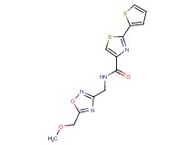 N-{[5-(methoxymethyl)-1,2,4-oxadiazol-3-yl]methyl}-2-(2-thienyl)-1,3-thiazole-4-carboxamide
