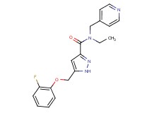 N-ethyl-5-[(2-fluorophenoxy)methyl]-N-(pyridin-4-ylmethyl)-1H-pyrazole-3-carboxamide