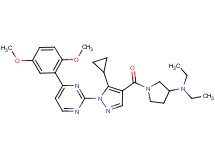 1-({5-cyclopropyl-1-[4-(2,5-dimethoxyphenyl)-2-pyrimidinyl]-1H-pyrazol-4-yl}carbonyl)-N,N-diethyl-3-pyrrolidinamine
