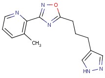 3-methyl-2-{5-[3-(1H-pyrazol-4-yl)propyl]-1,2,4-oxadiazol-3-yl}pyridine