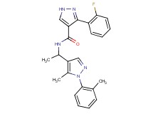 3-(2-fluorophenyl)-N-{1-[5-methyl-1-(2-methylphenyl)-1H-pyrazol-4-yl]ethyl}-1H-pyrazole-4-carboxamide