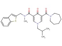 5-(1-azepanylcarbonyl)-N-(1-benzothien-2-ylmethyl)-1-isobutyl-N-methyl-4-oxo-1,4-dihydro-3-pyridinecarboxamide
