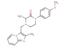 1-(4-methoxyphenyl)-3-methyl-4-[(2-methylimidazo[1,2-a]pyridin-3-yl)methyl]-2-piperazinone