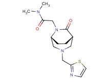 N,N-dimethyl-2-[(1S*,5R*)-7-oxo-3-(1,3-thiazol-2-ylmethyl)-3,6-diazabicyclo[3.2.2]non-6-yl]acetamide