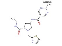 N-[(3S,5S)-5-[(ethylamino)carbonyl]-1-(1,3-thiazol-2-ylmethyl)pyrrolidin-3-yl]-2-methylpyrimidine-5-carboxamide