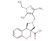 (3aR*,9bR*)-2-[(1-ethyl-3,5-dimethyl-1H-pyrazol-4-yl)methyl]-1,2,3,9b-tetrahydrochromeno[3,4-c]pyrrole-3a(4H)-carboxylic acid