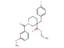 ethyl 3-(4-fluorobenzyl)-1-(3-methoxybenzoyl)-3-piperidinecarboxylate