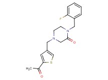 4-[(5-acetyl-3-thienyl)methyl]-1-(2-fluorobenzyl)piperazin-2-one