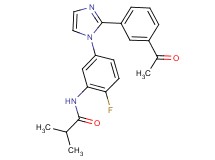 N-{5-[2-(3-acetylphenyl)-1H-imidazol-1-yl]-2-fluorophenyl}-2-methylpropanamide