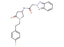 2-(2H-1,2,3-benzotriazol-2-yl)-N-{1-[2-(4-fluorophenyl)ethyl]-5-oxo-3-pyrrolidinyl}acetamide