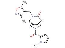 (1S*,5R*)-6-[(3,5-dimethyl-4-isoxazolyl)methyl]-3-[(1-methyl-1H-pyrrol-2-yl)carbonyl]-3,6-diazabicyclo[3.2.2]nonan-7-one