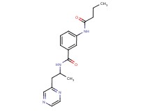 3-(butyrylamino)-N-(1-methyl-2-pyrazin-2-ylethyl)benzamide