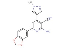 2-amino-6-(1,3-benzodioxol-5-yl)-4-(1-methyl-1H-pyrazol-4-yl)nicotinonitrile