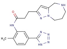 N-[2-methyl-5-(1H-tetrazol-5-yl)phenyl]-3-(5,6,7,8-tetrahydro-4H-pyrazolo[1,5-a][1,4]diazepin-2-yl)propanamide hydrochloride