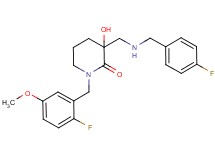 3-{[(4-fluorobenzyl)amino]methyl}-1-(2-fluoro-5-methoxybenzyl)-3-hydroxypiperidin-2-one