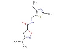N-[(4-ethyl-2-methyl-1,3-thiazol-5-yl)methyl]-3-isopropyl-4,5-dihydroisoxazole-5-carboxamide