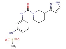 N-{3-[(methylsulfonyl)amino]phenyl}-3-(1H-pyrazol-3-yl)piperidine-1-carboxamide
