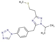 1-[4-({1-isopropyl-3-[2-(methylthio)ethyl]-1H-1,2,4-triazol-5-yl}methyl)phenyl]-1H-tetrazole