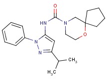 N-(3-isopropyl-1-phenyl-1H-pyrazol-5-yl)-6-oxa-9-azaspiro[4.5]decane-9-carboxamide