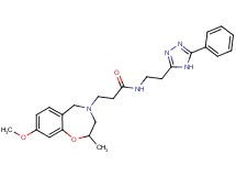 3-(8-methoxy-2-methyl-2,3-dihydro-1,4-benzoxazepin-4(5H)-yl)-N-[2-(5-phenyl-4H-1,2,4-triazol-3-yl)ethyl]propanamide