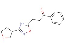 1-phenyl-3-[3-(tetrahydrofuran-3-yl)-1,2,4-oxadiazol-5-yl]propan-1-one