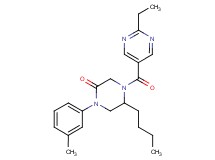 5-butyl-4-[(2-ethyl-5-pyrimidinyl)carbonyl]-1-(3-methylphenyl)-2-piperazinone