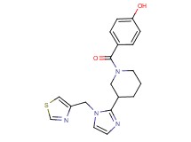 4-({3-[1-(1,3-thiazol-4-ylmethyl)-1H-imidazol-2-yl]-1-piperidinyl}carbonyl)phenol