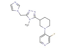 3-fluoro-4-{3-[5-(1H-imidazol-1-ylmethyl)-4-methyl-4H-1,2,4-triazol-3-yl]piperidin-1-yl}pyridine