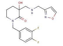 1-(3,4-difluorobenzyl)-3-hydroxy-3-{[(3-isoxazolylmethyl)amino]methyl}-2-piperidinone