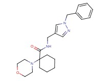 N-[(1-benzyl-1H-pyrazol-4-yl)methyl]-1-morpholin-4-ylcyclohexanecarboxamide