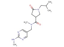 1-isobutyl-N-methyl-N-{[2-(methylamino)pyrimidin-5-yl]methyl}-5-oxopyrrolidine-3-carboxamide