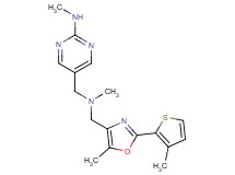 N-methyl-5-[(methyl{[5-methyl-2-(3-methyl-2-thienyl)-1,3-oxazol-4-yl]methyl}amino)methyl]pyrimidin-2-amine