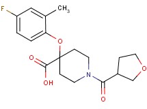 4-(4-fluoro-2-methylphenoxy)-1-(tetrahydrofuran-3-ylcarbonyl)piperidine-4-carboxylic acid