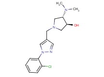 (3S*,4S*)-1-{[1-(2-chlorophenyl)-1H-pyrazol-4-yl]methyl}-4-(dimethylamino)pyrrolidin-3-ol