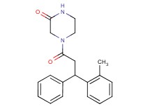 4-[3-(2-methylphenyl)-3-phenylpropanoyl]-2-piperazinone