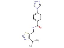 N-[(4-isopropyl-1,2,3-thiadiazol-5-yl)methyl]-4-(4H-1,2,4-triazol-4-yl)benzamide