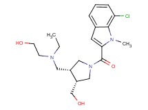2-[{[(3R*,4R*)-1-[(7-chloro-1-methyl-1H-indol-2-yl)carbonyl]-4-(hydroxymethyl)pyrrolidin-3-yl]methyl}(ethyl)amino]ethanol