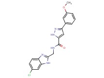 N-[(6-chloro-1H-benzimidazol-2-yl)methyl]-3-(3-methoxyphenyl)-1H-pyrazole-5-carboxamide