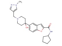 N-cyclopentyl-5-{4-hydroxy-1-[(1-methyl-1H-pyrazol-4-yl)methyl]-4-piperidinyl}-1-benzofuran-2-carboxamide