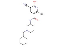 5-cyano-N-[1-(cyclohexylmethyl)-3-piperidinyl]-6-hydroxy-2-methylnicotinamide