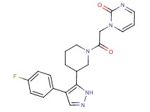 1-(2-{3-[4-(4-fluorophenyl)-1H-pyrazol-5-yl]piperidin-1-yl}-2-oxoethyl)pyrimidin-2(1H)-one
