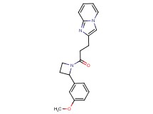 2-{3-[2-(3-methoxyphenyl)azetidin-1-yl]-3-oxopropyl}imidazo[1,2-a]pyridine