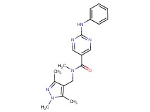 2-anilino-N-methyl-N-[(1,3,5-trimethyl-1H-pyrazol-4-yl)methyl]-5-pyrimidinecarboxamide