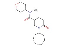 1-cycloheptyl-N-methyl-6-oxo-N-(tetrahydro-2H-pyran-4-yl)-3-piperidinecarboxamide